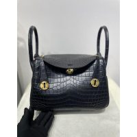 Crocodile Her^^m lindy 26 boston shopper handbag large luxury designer tote travel keepall handbag - 图片 8