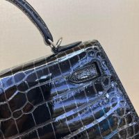 Shiny Nile crocodile Her^^m Kelly 25cm luxury design tote structured shopper handbag - 图片 2