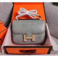 Hermes constance 24 shoulder messenger flap GHW-croco-effect calfksin boutique inclusion