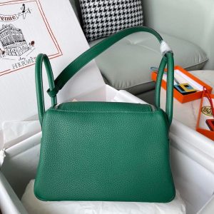 togo Hermes etain lindy 26 shoulder tote bag PHW-full handmade/boutique inclusion