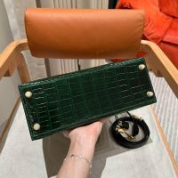 hermes kelly 28 top-handle bag GHW in nile crocodile full handmade/boutique inclusion