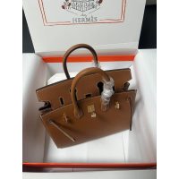 Hermes birkin 25 sellier handbag -gold brown epsom calfskin GHW full handmade boutique package