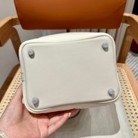 Hermes picotin 18 mini trench canvas bucket tote SHW full handmade