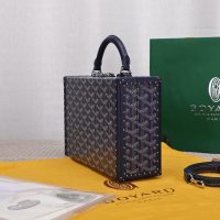 goyar canvas petite trunk handbag compact suitcase sling crossbody shoulder messenger bag - 图片 7