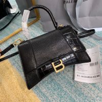 Balenciaga crocodile-grainy hourglass top-handle handbag crossbody flap messenger full packaging - 图片 6