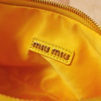 COD Small 缪缪 Miu wander underarm hobo baguette sling crossbody zipper tote authentic quality - 图片 5