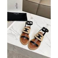 Celine raffia flat summer sandal gradiator combat Roma sandal vintage strapped sandal size35-41 - 图片 7