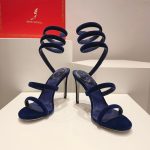rene caovilla Cleo satin spiral stiletto sandal pump luxury designer shoes size35-42 9.5cm