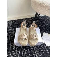 Dior anckle strapped velcro flat sandal women's gladiator combat sandal size35-41 - 图片 5