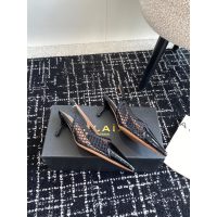 Alaia kitten heel slingback sandal pointed mesh pump slipon influencer nightclub heel size35-41 - 图片 3