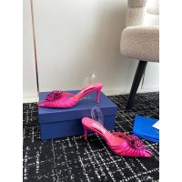 aquazzura pointed heel slingback sandal satin heel pump slipon ladies dress shoes size35-42 7.5cm - 图片 7