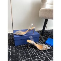 aquazzura crystal-detailed heel slingback pump transparent plastic heel sandal size35-42 7.5cm - 图片 8