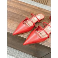 Valentino pointed flat sandal slipper outdoor slide mules half drag shoes designer shoes size35-40 - 图片 7