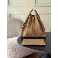 chanel small shoulder bobo bag with removable clutch in caviar calfskin