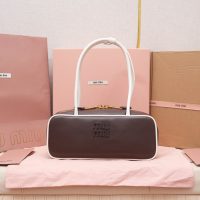Miu miu east-west Gym bowling handbag/shoulder underarm baguette hobo in calfskin
