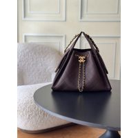 Chanel 25 small shoulder bucket Bag in suede calfskin GHW