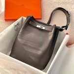 Hermes so kelly 22 shoulder hobo bag SHW -gold brown calfskin full handmade boutique inclusion