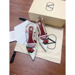 womne's Valentino cherryfic kitten-heel slinback pump Latin dancer footwear size35-40