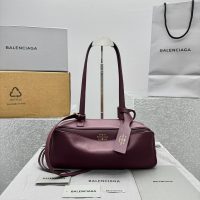 small Balenciaga women's shoulder bowling tote/casual underarm baguette with protective feet - 图片 8