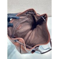 Burgundy Prada Route Large tote Bag in Calfskin