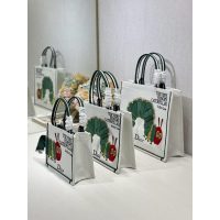three sizes Dior fabric booktote/weekend getaway cabin luggage/travel carryall handbag - 图片 2