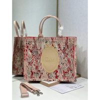 three sizes Dior women's canvas booktote/resort beach tote handbag - 图片 2