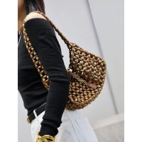 YSL wooden-bead shoulder underarm hobo tote/casual elbow bag - 图片 3