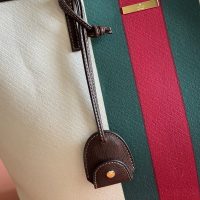 canvas Gucci striped open shoulder shopper tote/travel resort beah bag/neverfull carryall handbag - 图片 5