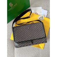 戈雅 GY unisex business document handbag shoulder crossbody canvas flap messenger - 图片 2