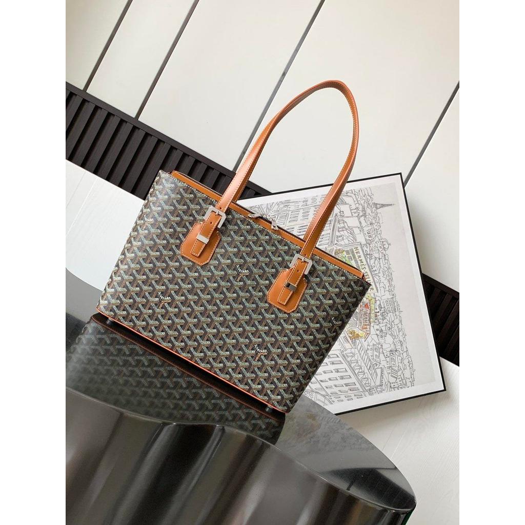 ph-11134201-820ld-mqsr2tzbk5jj50.jpg Goyard vintage shoulder underarm tote holiday carryall travel handbag large storage luggage - 图片 1