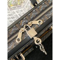small Goyard Ambassade men's canvas laptop document handbag business briefcase with protective feet - 图片 8