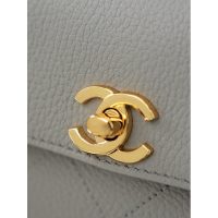 Chanel Preppy Coco Bowling Shoulder Bag-burgundy caviar calfskin