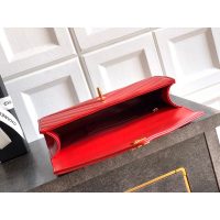 lambskin Chanel chevron envelope clutch/woc with chain