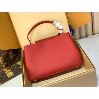 Louis Vuitton LV Capucines MM Top Handle handbag in scarlet red calfskin