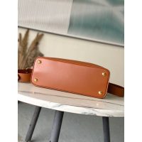 Louis Vuitton LV Capucines MM Handbag in Canvas and Calfskin