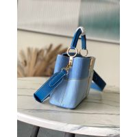Louis Vuitton LV Capucines BB Denim Calfskin Handbag for Women