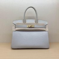 Mate Nile crocodile Her^^m Birkin 30 designer shopper handbag holiday travel keepall luggage - 图片 6