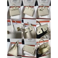 Hermes etaupe birkin 25 sellier handbag-epsom calfskin PHW full handmade boutique inclusion