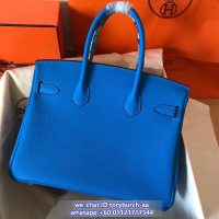togo Hermes birkin 25 bleu zanzibar handbag GHW full handmade boutique inclusion