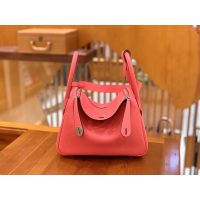 togo Hermes Rose Azalee lindy 26 shoulder tote bag PHW full handmade boutique inclusion