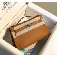 Pre-order swift leather Herme mini Kelly pochette cosmetic clutch authetic quality - 图片 4