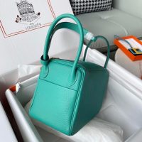 togo Hermes etain lindy 26 shoulder tote bag PHW-full handmade/boutique inclusion