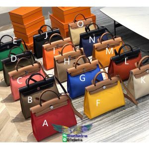 Hermes herbag 31 canvas handbag PHW-full handmade/boutique inclusion