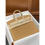 Special edition horseshoe stamp Her.mes Birkin 25 handbag mixed color Togo calfskin handmade stitch