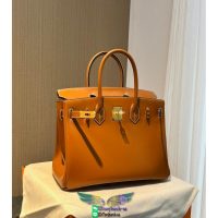 Hermes birkin 30 top-handle bag GHW-box leather full handmade/boutique inclusion
