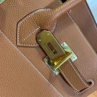 Hermes Shoulder Birkin 42cm tote handbag GHW in denim calfskin full handmade boutique package
