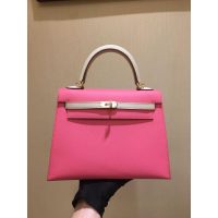 epsom Hermes kelly 25 bicolor handbag GHW full handmade boutique package