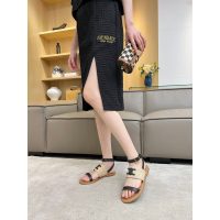 Celine raffia flat summer sandal gradiator combat Roma sandal vintage strapped sandal size35-41 - 图片 4