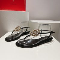 sunflowwer-crystal Rene Caovilla flat summer sandal resort beach sandal slipper size35-42 - 图片 2