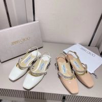 Jimmy choo crystal Mary Jane boat shoes flat slingback pump sandal ladies summer shoes size35-42
